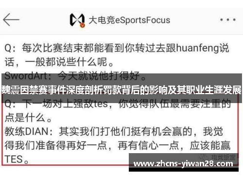 魏震因禁赛事件深度剖析罚款背后的影响及其职业生涯发展
